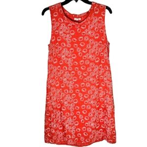 Lina Tovey 100% Linen Strapless Dress Womens Medium Floral Print Summer